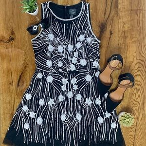 Adrianna Papell Beaded Halter Mini Dress | 10